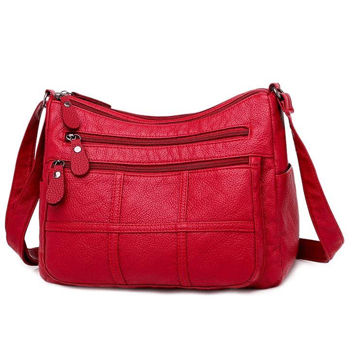 Bolsa de Couro Feminina Pandora - bolsa-feminina-pandora-techunt-vermelha-530919