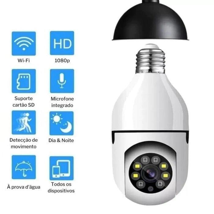 Câmera de Segurança Full HD Wifi Rotativa 360° | SmartCam 360º - camera-de-seguranca-full-hd-wifi-rotativa-360deg-smartcam-360o-colecao-eletronicos-01-techunt-1-unidade-258974