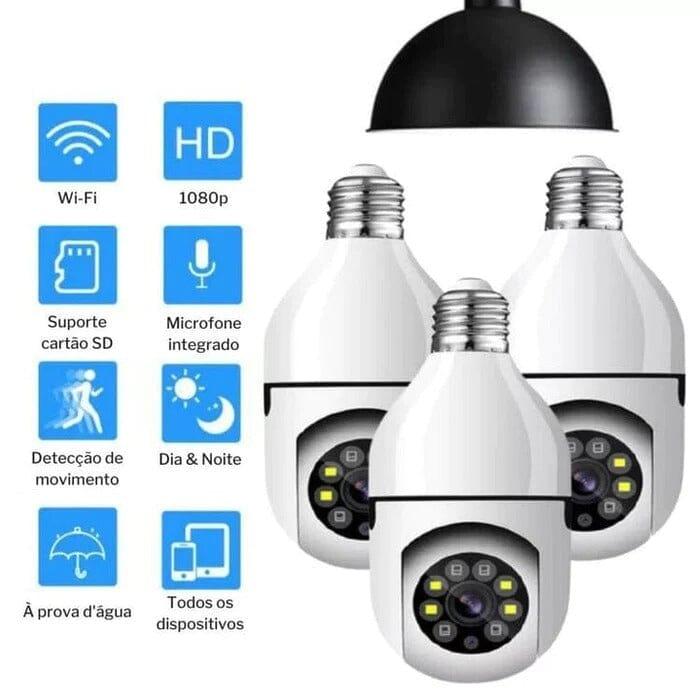 Câmera de Segurança Full HD Wifi Rotativa 360° | SmartCam 360º - camera-de-seguranca-full-hd-wifi-rotativa-360deg-smartcam-360o-colecao-eletronicos-01-techunt-3-unidades-918487