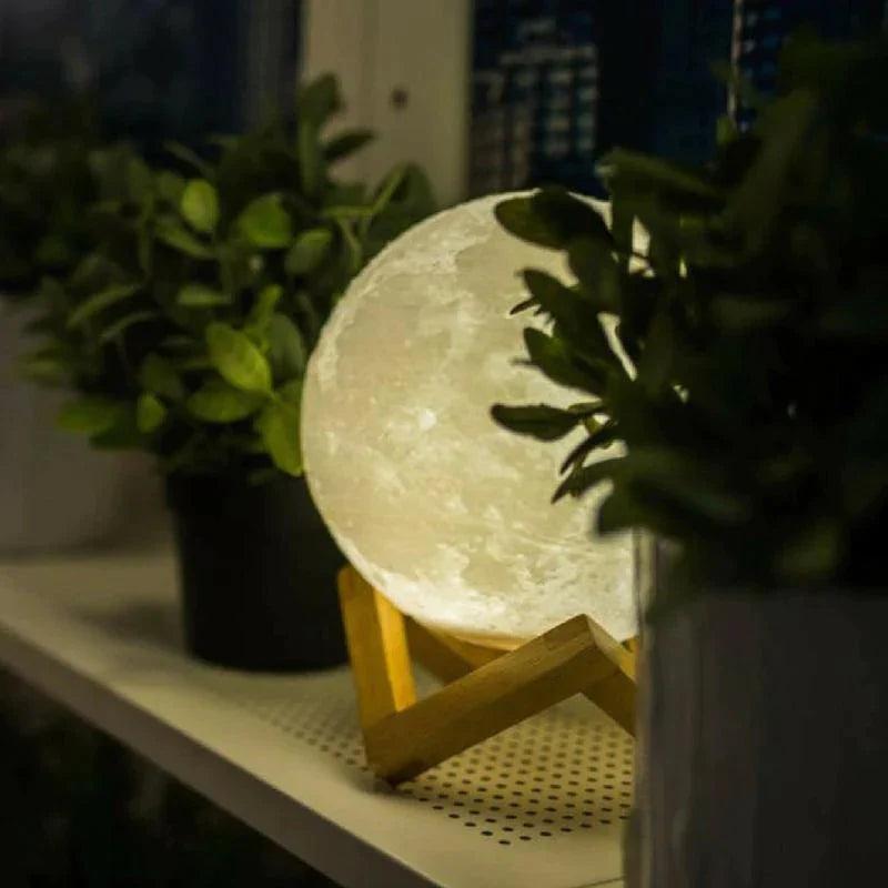 Lua Luminária 3D (com Stand em Madeira) - lua-luminaria-3d-com-stand-em-madeira-luminaria-01-techunt-711199