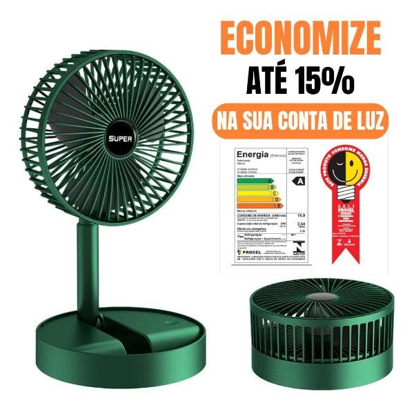 Ventilador Portátil Recarregável Inteligente - VentusPro - ventilador-portatil-silencioso-inteligente-power-fresh-techunt-217055